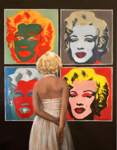 Looking at Warhol x Monroe 80x120 cm