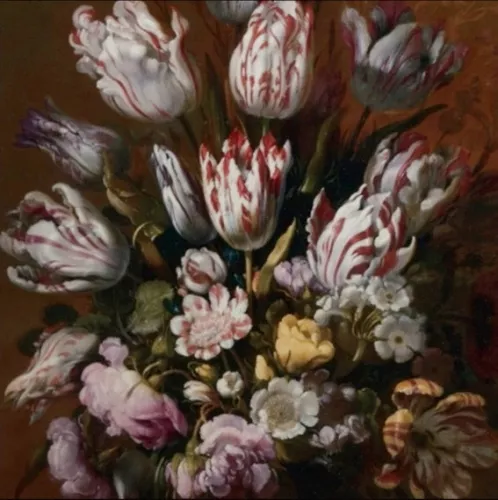 Wild tulips  120x120 cm 