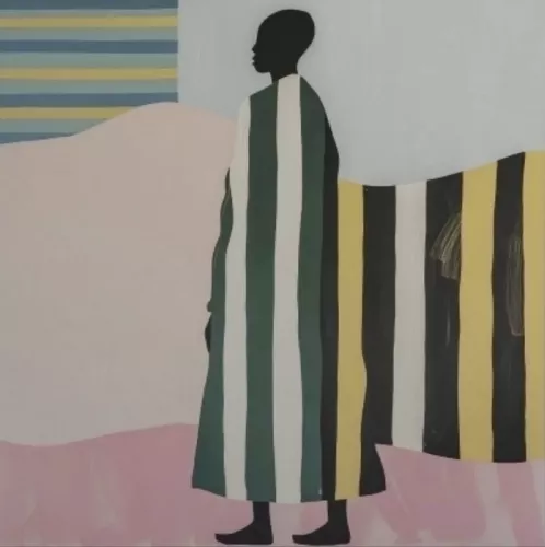 Man In Stripes  120x120 cm