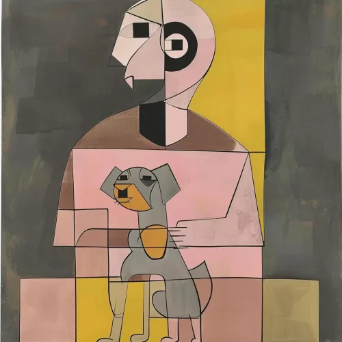 Me and my dog 80x80 cm