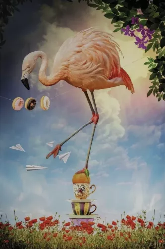 Dancing Flamingo 80x120 cm