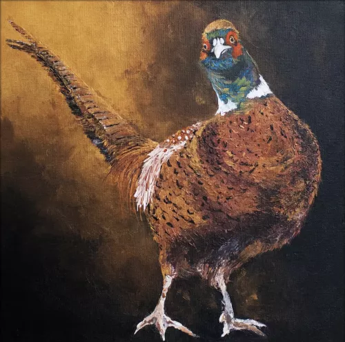 Feasty Pheasant  80x80 cm