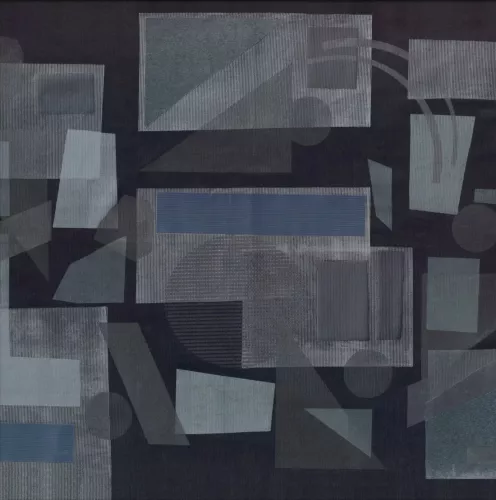 Intuition in black 100x100 cm