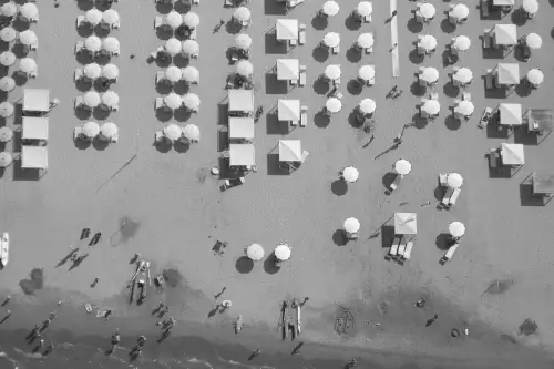 Beach top view portrait 
